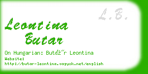 leontina butar business card